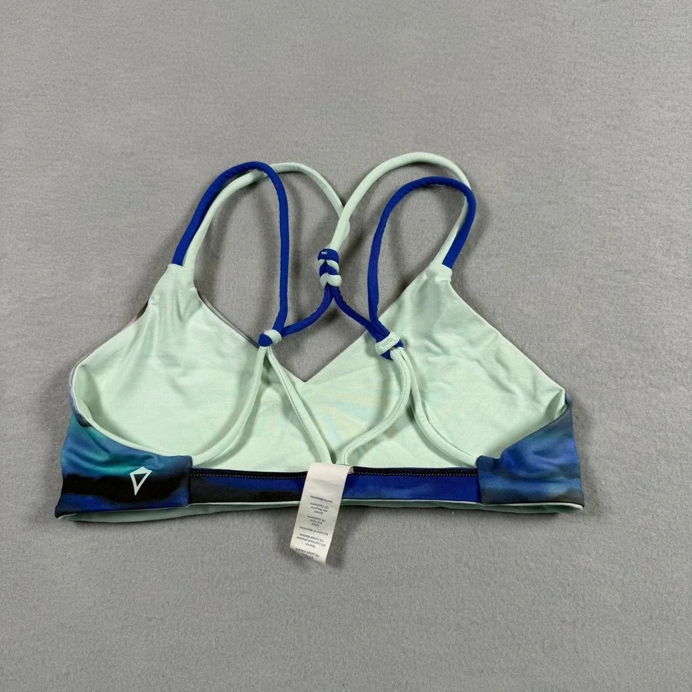Ivivva Girls 8 Sports Bra‎ Blue Strappy Racerback Yoga Dance Cheer Reversible